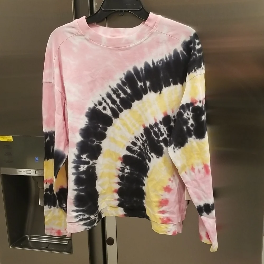 💕ELECTRIC & ROSE💕 Long Sleeve T-Shirt Top ~ Tie Dye Pattern Small NWT
